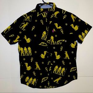 The Mishka Anubis SS Buttondown Shirt in Black {SIZE SMALL}